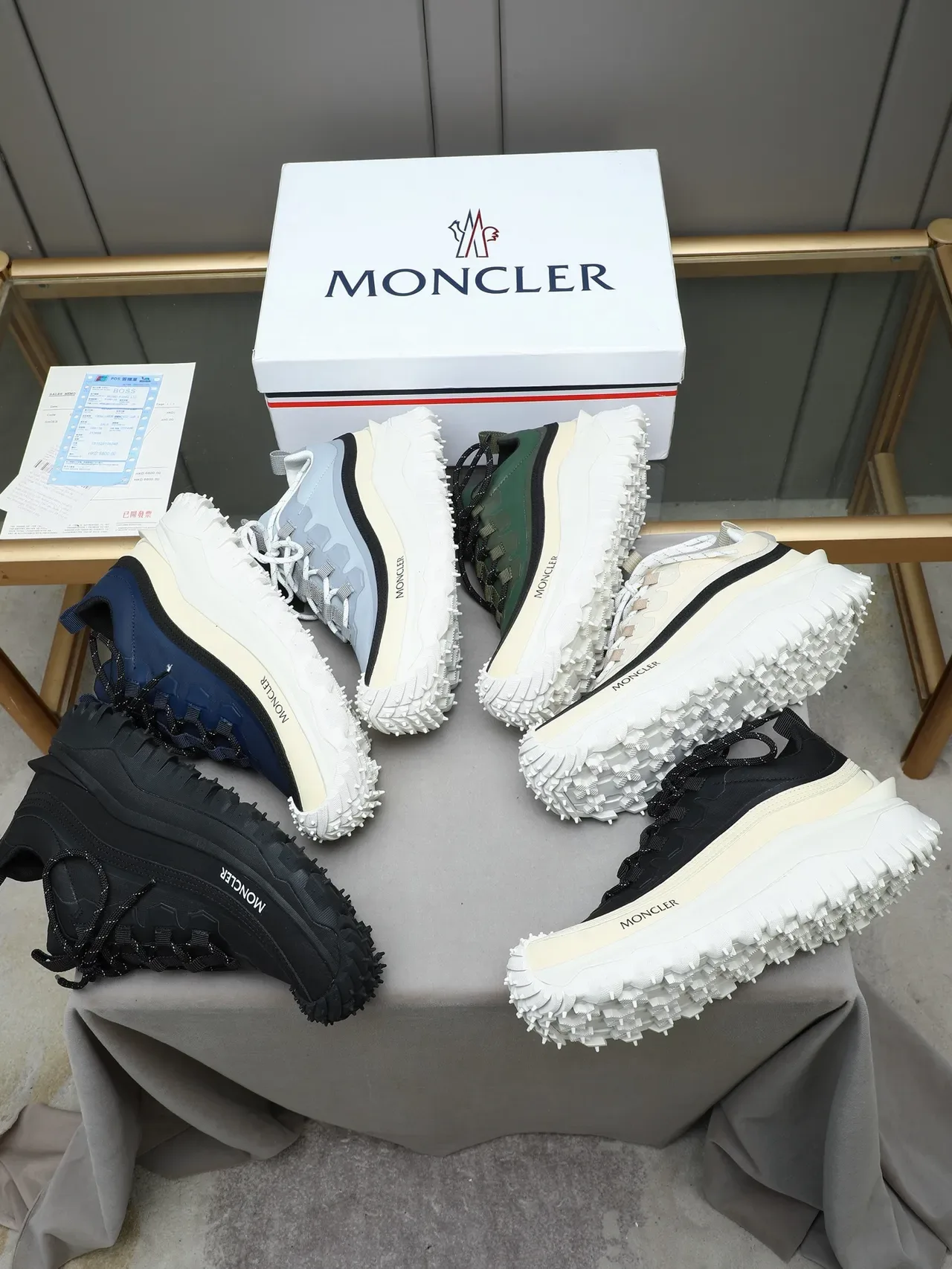 Moncler Grenoble Chaussures chunky à semelle plateforme noires 2