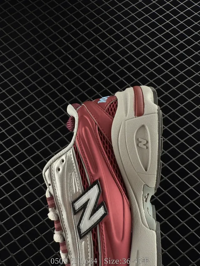 New Balance 1000 Tênis com sola grossa rosa e branco 3