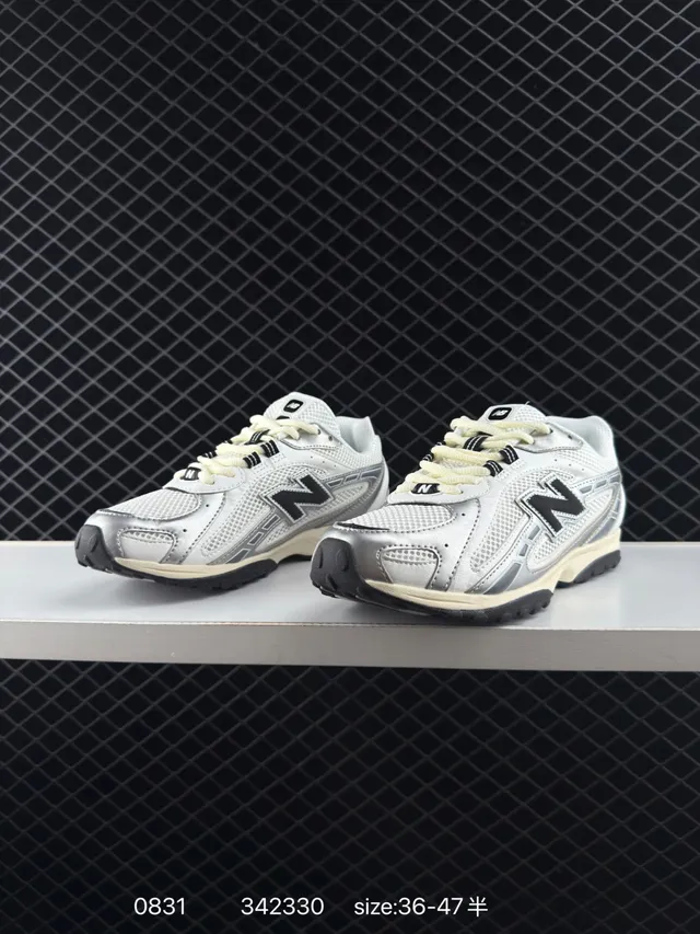 New Balance 204 Series Tênis de sola grossa Off-White e cinza 2