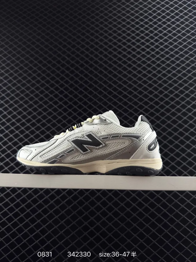 New Balance 204 Series Tênis de sola grossa Off-White e cinza 5