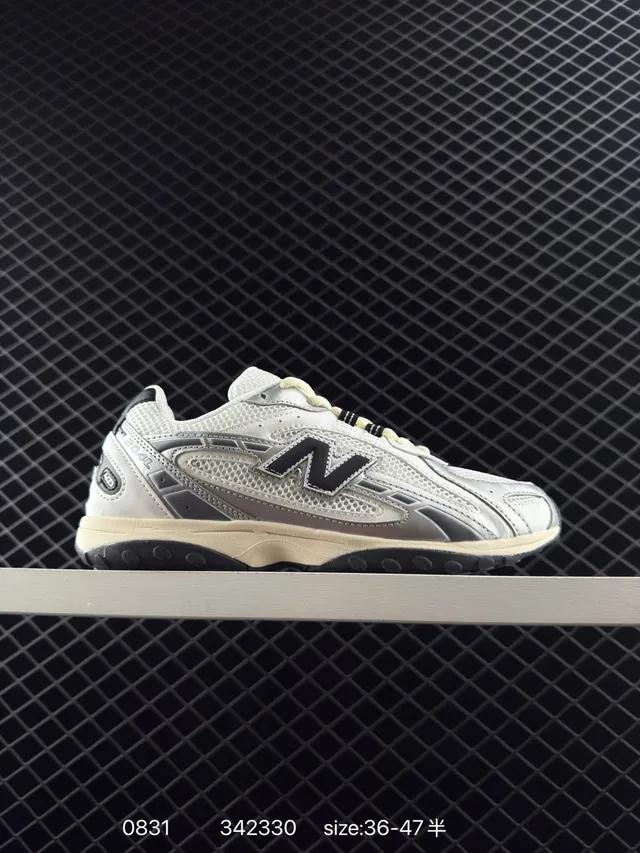New Balance 204 Series Tênis de sola grossa Off-White e cinza 6