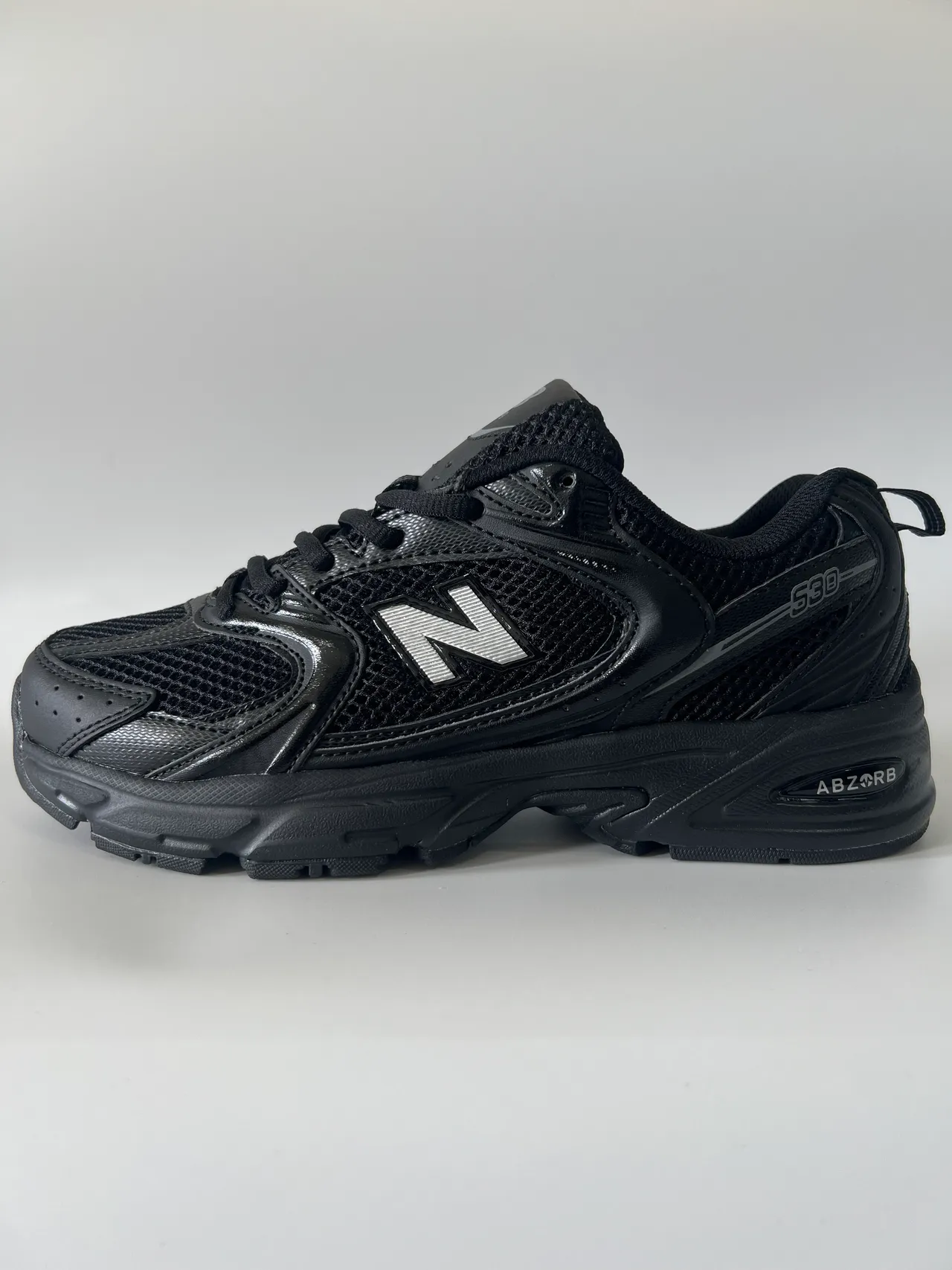 New Balance 530 Black Mesh and Synthetic Lifestyle Sneakers 4