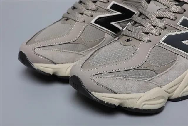 New Balance 9060 Beige and Black Lifestyle Sneakers 4