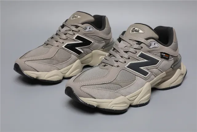New Balance 9060 Beige and Black Lifestyle Sneakers 5