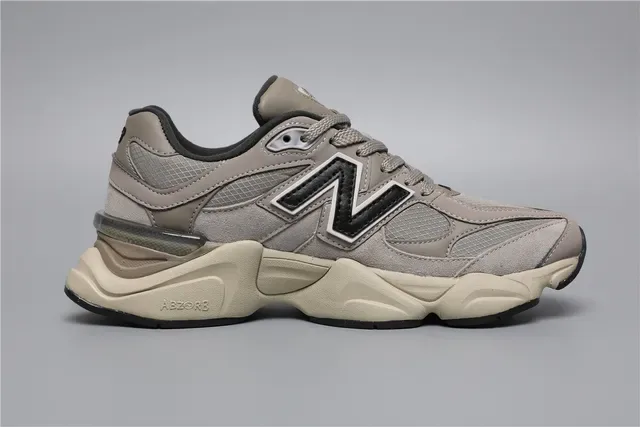 New Balance 9060 Beige and Black Lifestyle Sneakers 8