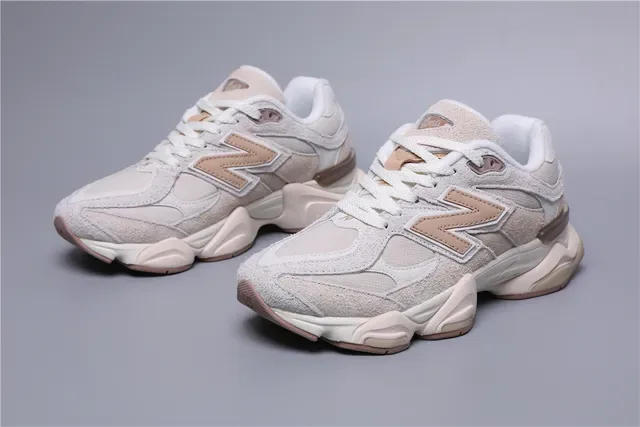 New Balance 9060 Beige and Pink Lifestyle Sneakers 5