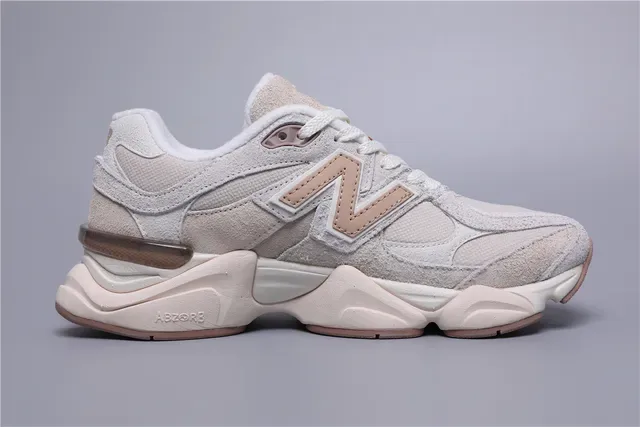 New Balance 9060 Beige and Pink Lifestyle Sneakers 8