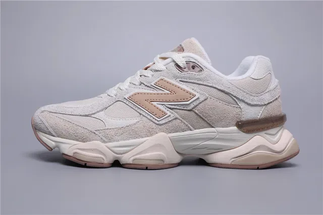 New Balance 9060 Beige and Pink Lifestyle Sneakers 9