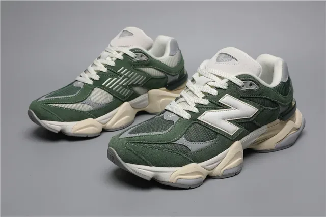 New Balance 9060 Verde Floresta Branco Tênis Estilo de vida 5