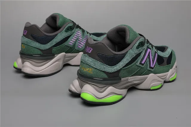 New Balance 9060 أحذية رياضية خضراء بنفسجية سميكة 3
