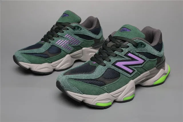 New Balance 9060 أحذية رياضية خضراء بنفسجية سميكة 5