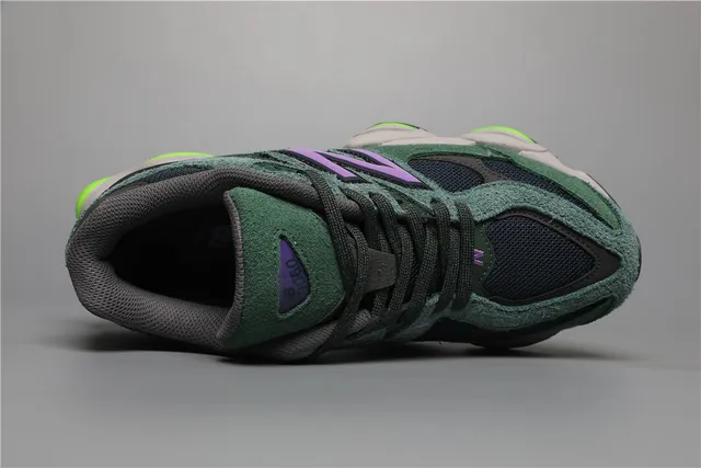 New Balance 9060 أحذية رياضية خضراء بنفسجية سميكة 7