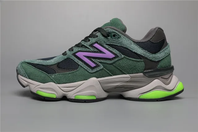 New Balance 9060 أحذية رياضية خضراء بنفسجية سميكة 9