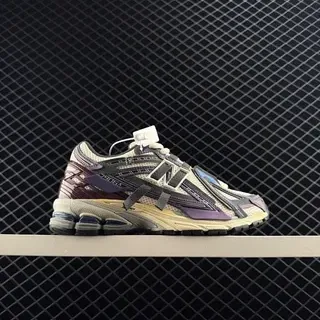 New Balance 906A বেগুনি বেজি বহুস্তরীয় জাল এবং সিন্থেটিক ওভারলে স্ট্যাকড মিডসোল চাঙ্কি স্নিকার