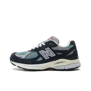 New Balance 990 Navy Blue Suede And Mesh Upper Layered Construction Lifestyle Sneakers