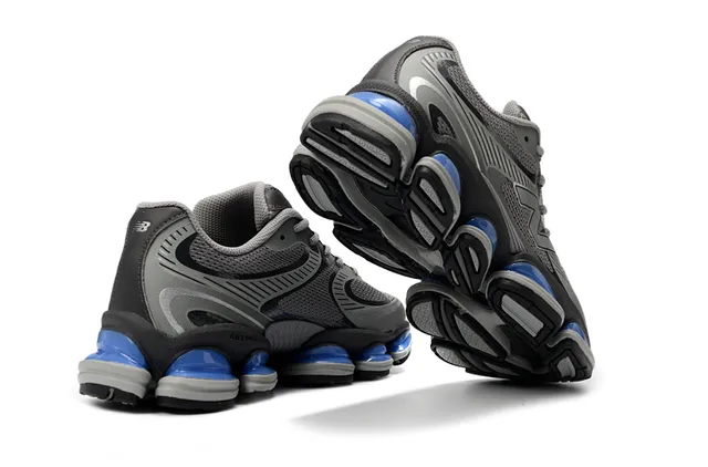 New Balance Gray Blue Mesh And Synthetic Upper Segmented Pod Midsole Lifestyle Sneakers 2