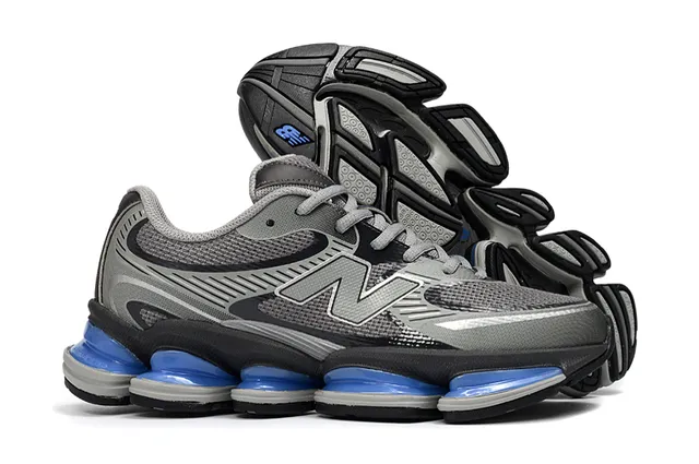 New Balance Gray Blue Mesh And Synthetic Upper Segmented Pod Midsole Lifestyle Sneakers 4