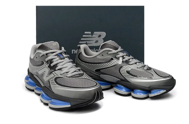New Balance Gray Blue Mesh And Synthetic Upper Segmented Pod Midsole Lifestyle Sneakers 5