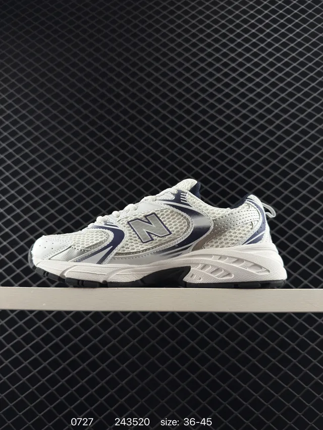 New Balance MR530 أحذية رياضية سميكة بيضاء ونافي 5