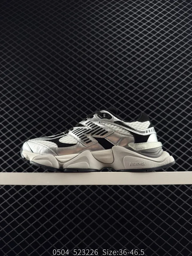 New Balance NB9060 فضي أسود حذاء رياضي 2
