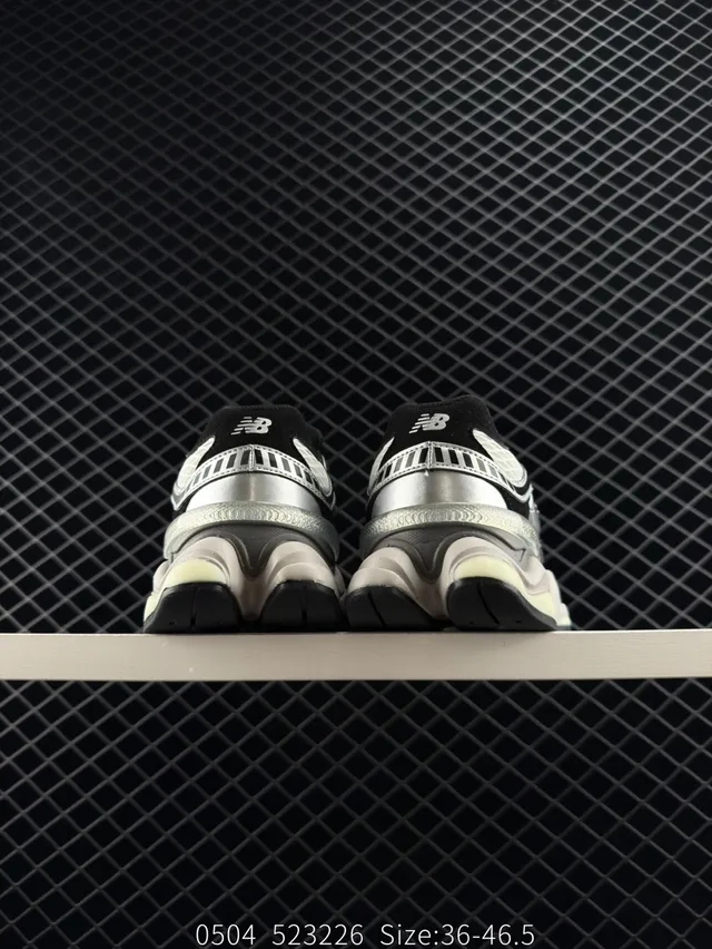 New Balance NB9060 فضي أسود حذاء رياضي 4