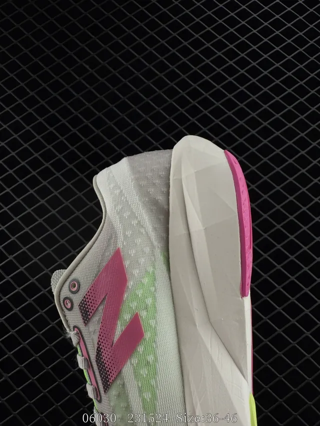 New Balance Rebel FUELCELL White Pink Lime Green Running Shoes 2