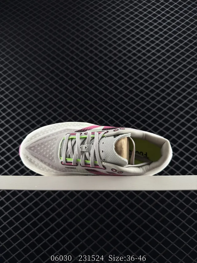 New Balance Rebel FUELCELL White Pink Lime Green Running Shoes 3