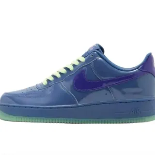 Nike Air Force 1 Chaussures lifestyle bleu glossy violet néon lime