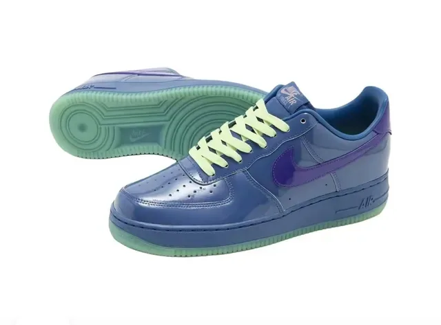Nike Air Force 1 Chaussures lifestyle bleu glossy violet néon lime 2