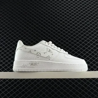 Nike Air Force 1 منخفضة Monogram White Lifestyle Sneakers