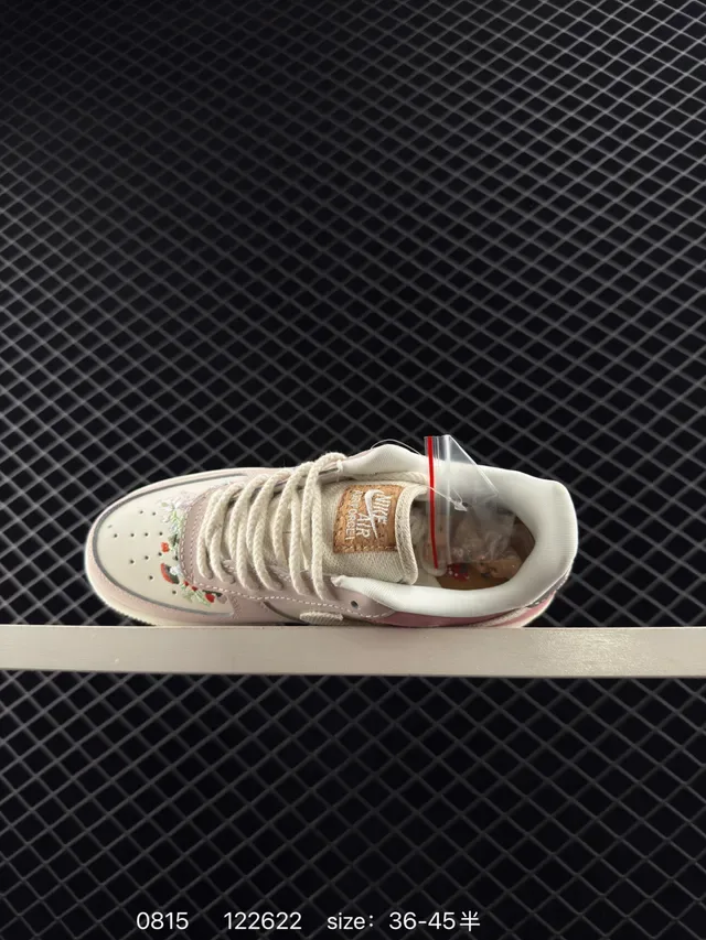 Nike Air Force 1 Low Pink and Cream Lifestyle Sneakers 5