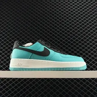 Nike Air Force 1 توركواز و أسود حذاء سنيكرز أسلوب حياة
