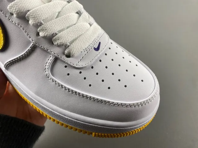 Nike Air Force 1 White and Yellow Lifestyle Sneakers 2