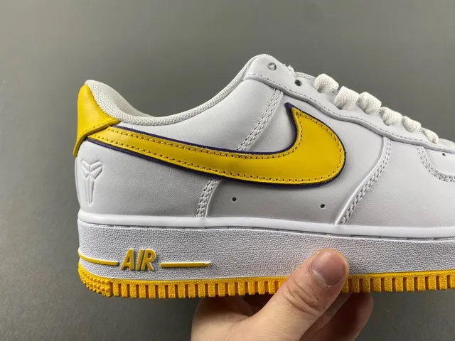 Nike Air Force 1 White and Yellow Lifestyle Sneakers 3