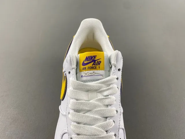 Nike Air Force 1 White and Yellow Lifestyle Sneakers 5