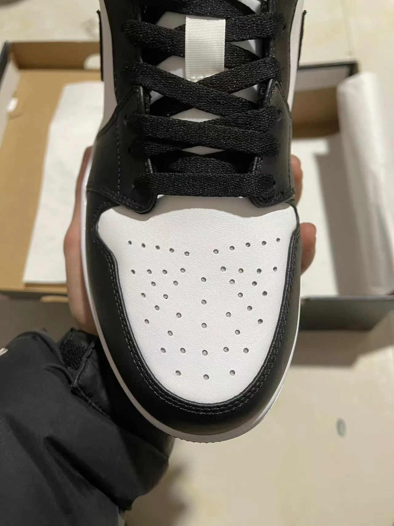 Nike Air Jordan 1 Black White Lifestyle Sneakers 3