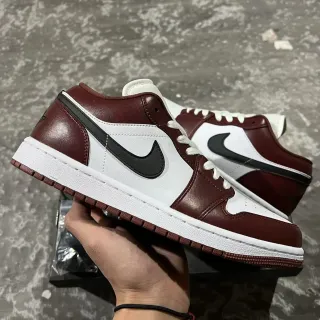 Nike Air Jordan 1 Low Zapatillas Lifestyle Burdeos Branco Preto