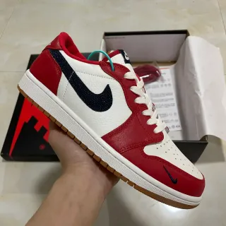 نيكي Air Jordan 1 Low أحمر أبيض بحري لايف ستايل سنيكرز