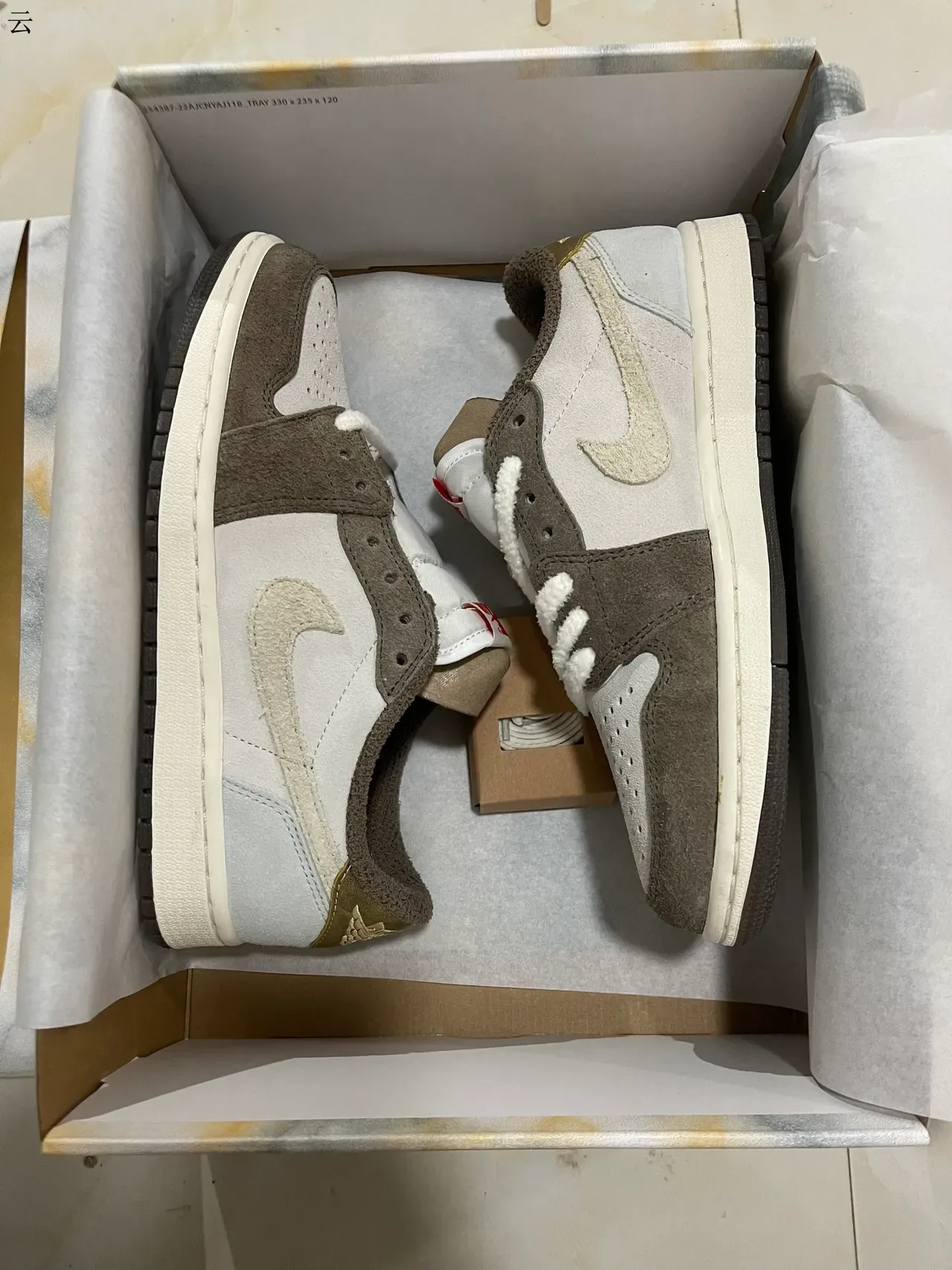 Nike Air Jordan 1 Low Suede Split-Tone Lifestyle Sneakers 8
