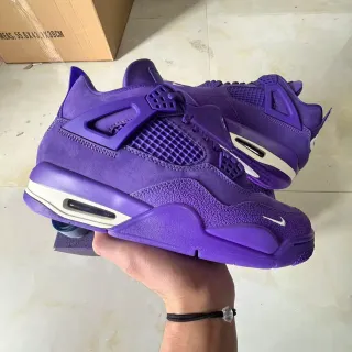 Nike Air Jordan 4 Púrpura Monocromática Zapatos de Baloncesto