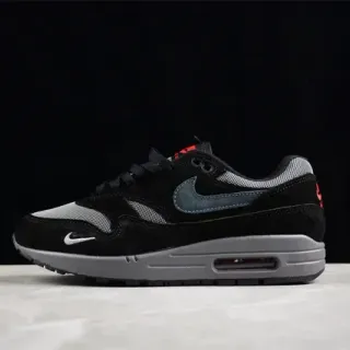 Nike Air Max 1 Preto Cinza Vermelho Tênis Lifestyle