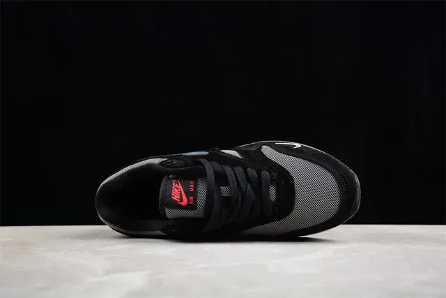 Nike Air Max 1 Black Gray Red Lifestyle Sneakers 12