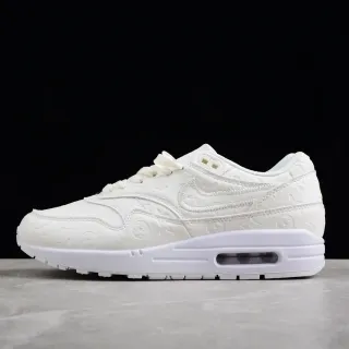 حذاء سنيكرز لايف ستايل Nike Air Max 1 أبيض أحادي اللون بنقش بارز
