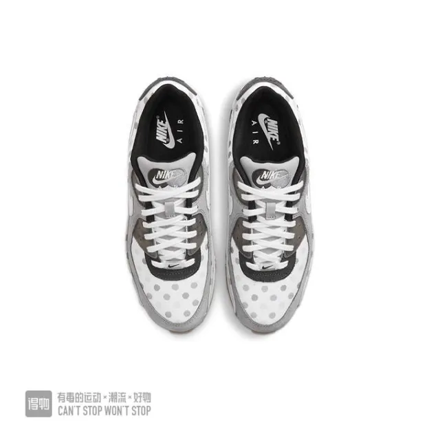 Nike Air Max 90 Polka-Dot Gray White Lifestyle Sneakers 5