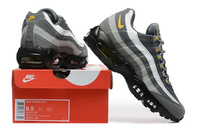 Nike Air Max 95 Gray and Yellow Lifestyle Sneakers 2