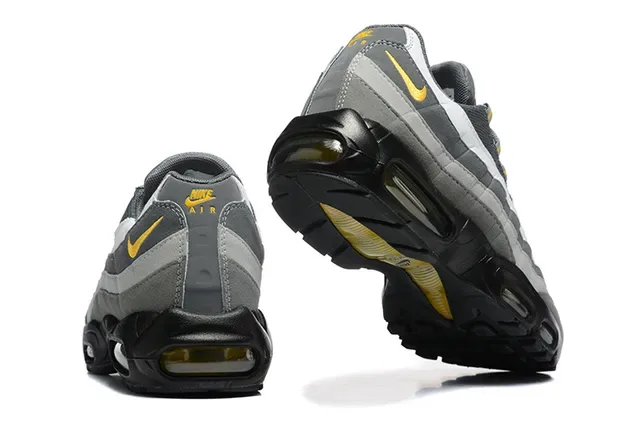 Nike Air Max 95 Gray and Yellow Lifestyle Sneakers 3