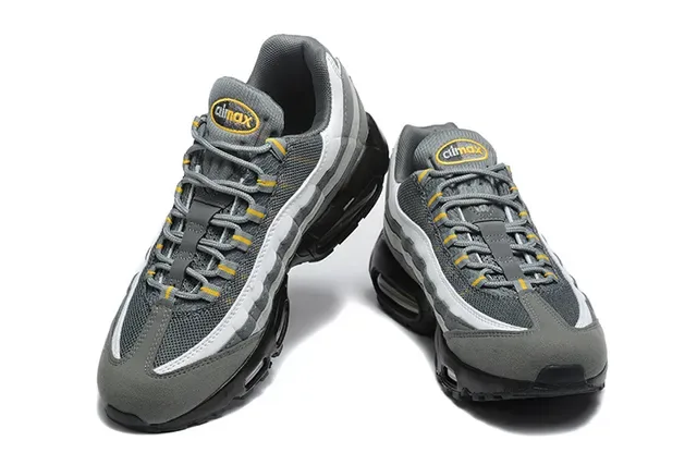 Nike Air Max 95 Gray and Yellow Lifestyle Sneakers 4