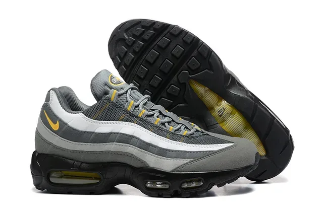 Nike Air Max 95 Gray and Yellow Lifestyle Sneakers 5