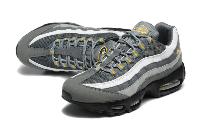 Nike Air Max 95 Gray and Yellow Lifestyle Sneakers 6