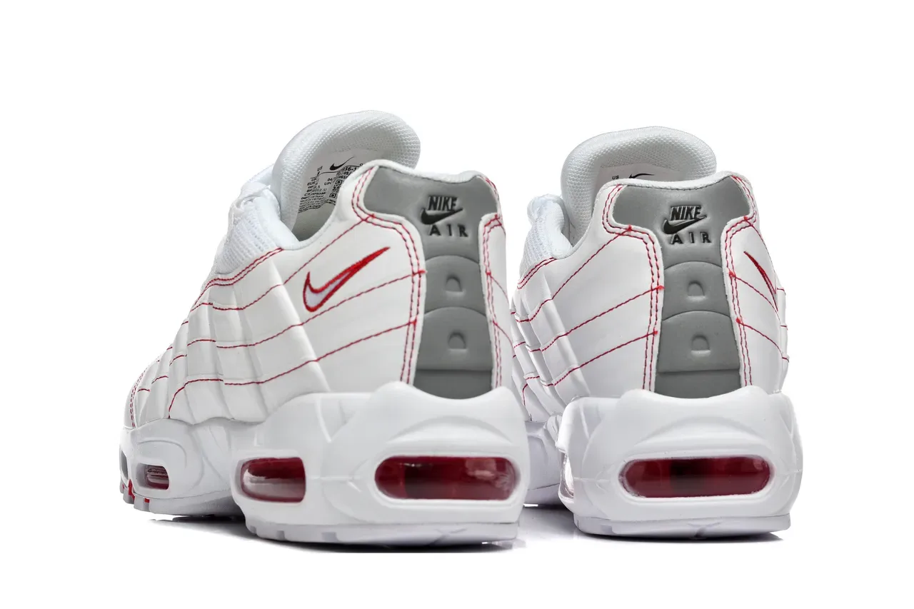 Nike Air Max 95 Blanc et Rouge Sneakers Lifestyle 13